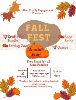 Fall Fest on Nov. 16th from 1-4 pm